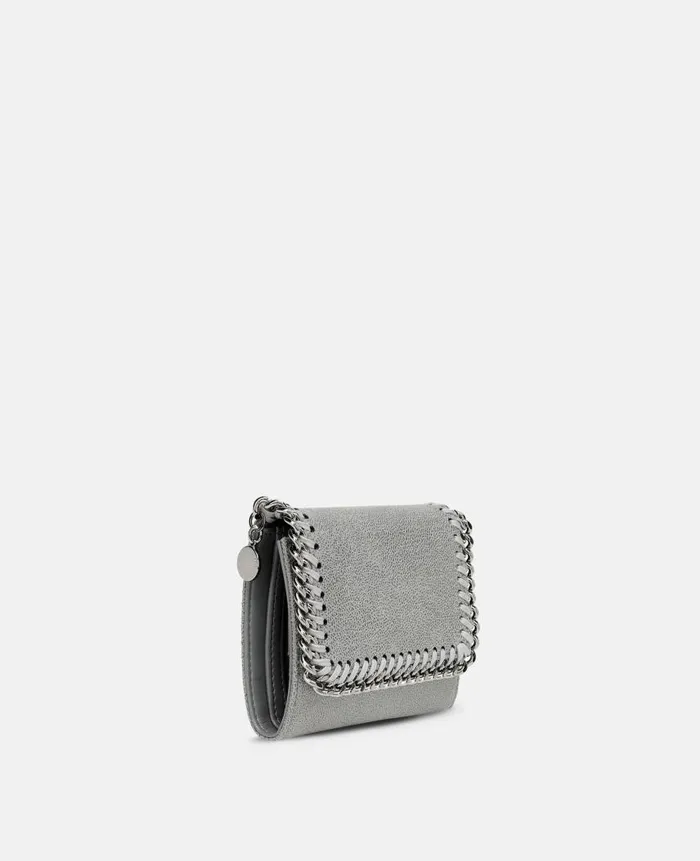 Women Iconic Falabella Stella McCartney Falabella Small Flap Wallet Grey