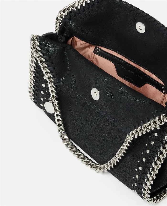 Women Iconic Falabella Stella McCartney Falabella Studded Mini Tote Bag Pitch Black