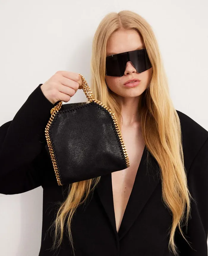 Women Iconic Falabella Stella McCartney Falabella Tiny Tote Bag Black
