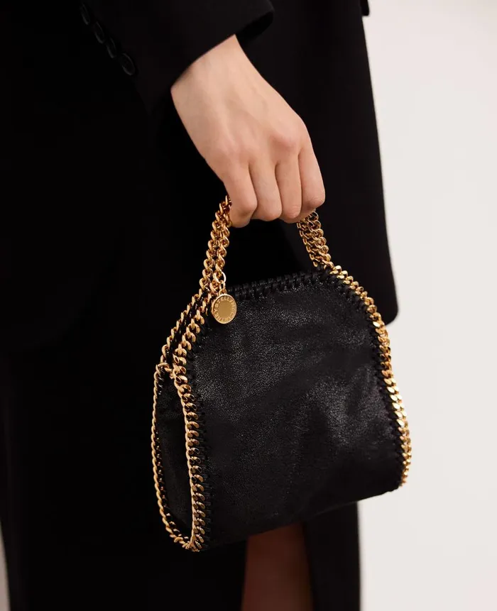 Women Iconic Falabella Stella McCartney Falabella Tiny Tote Bag Black