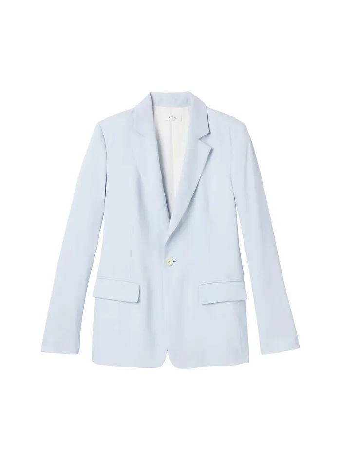 Women Jackets and Coats ALC Arden Linen Jacket Turquoise