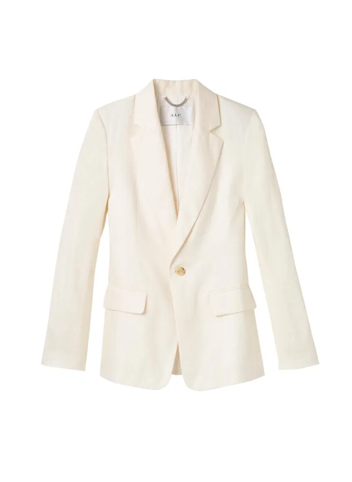 Women Jackets and Coats ALC Arlo Linen Jacket Cream