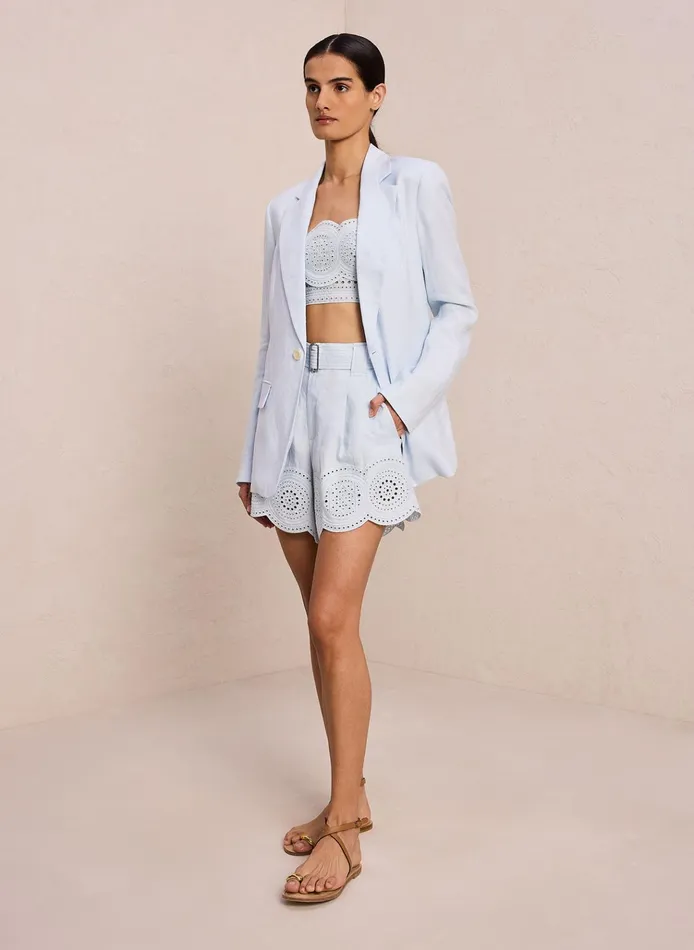 Women Jackets and Coats ALC Arlo Linen Jacket Ice Water