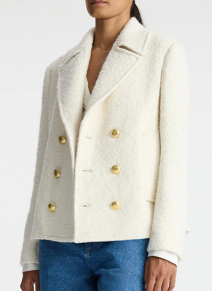 Women Jackets and Coats ALC Kensington Tweed Jacket Cream