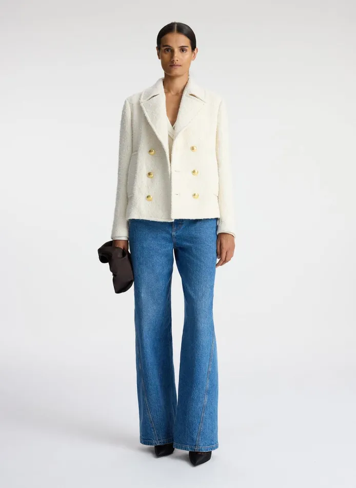 Women Jackets and Coats ALC Kensington Tweed Jacket Cream