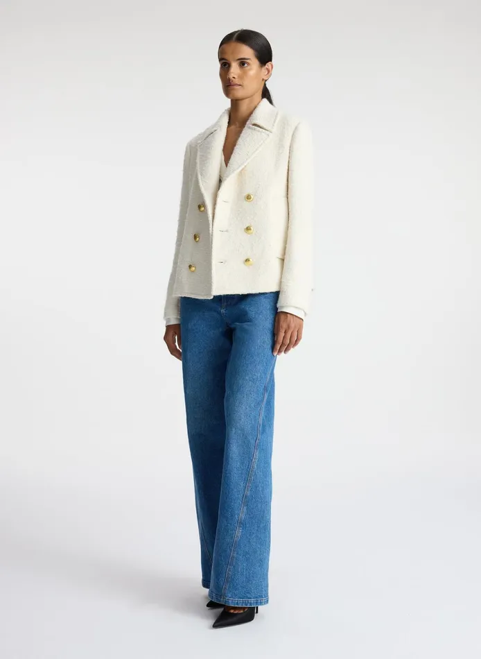 Women Jackets and Coats ALC Kensington Tweed Jacket Cream