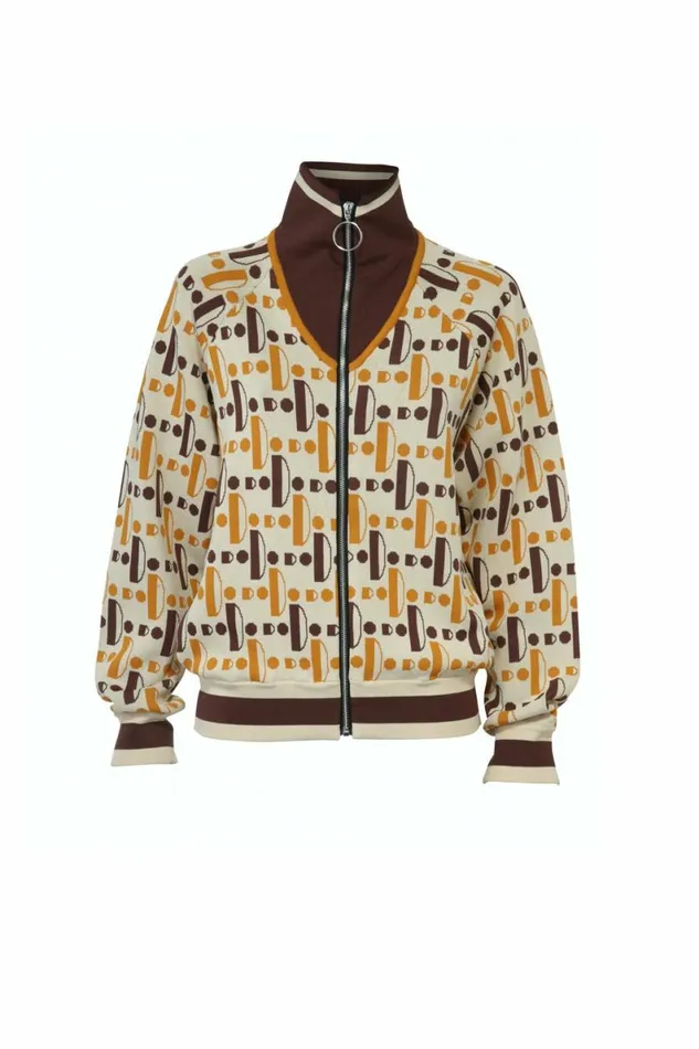 Women Jackets and Coats DODO BAR OR ALANI JACKET Cream Brown Combo