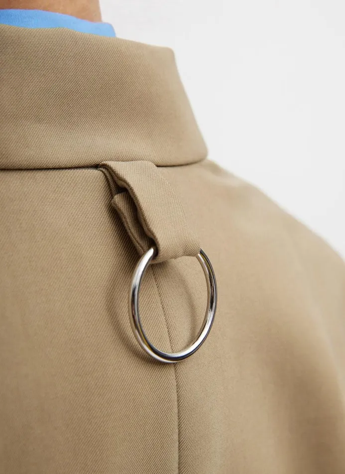 Women Jackets and Outerwear Tibi Fluid Suiting Double Breasted Blazer Walnut