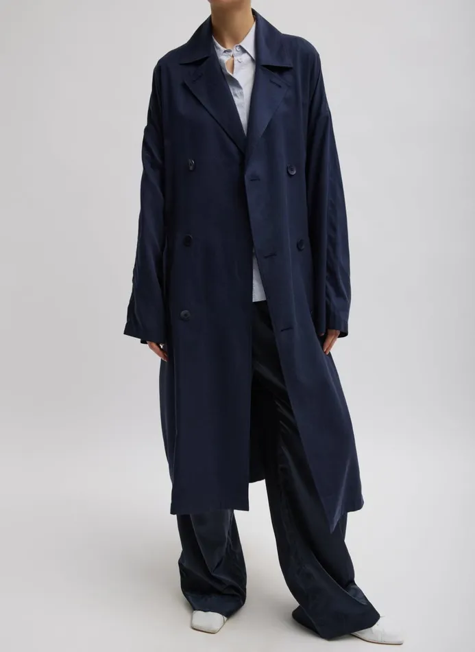 Women Jackets and Outerwear Tibi Lancaster Trench Navy