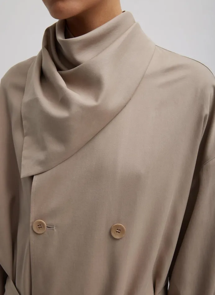 Women Jackets and Outerwear Tibi Lancaster Trench Stone