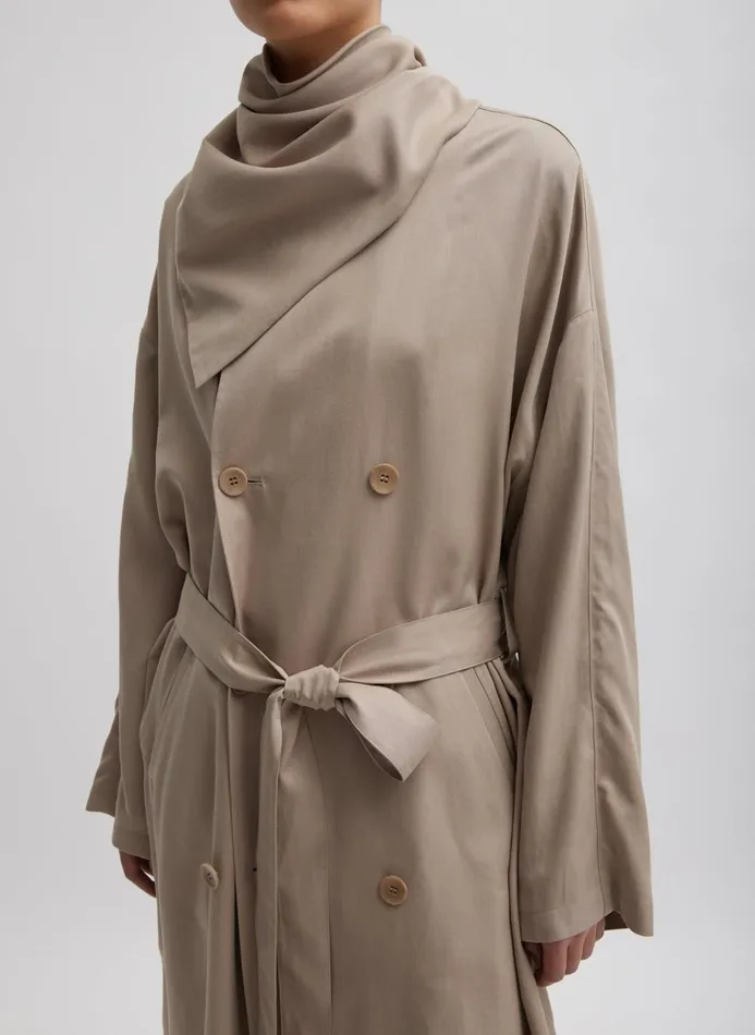 Women Jackets and Outerwear Tibi Lancaster Trench Stone