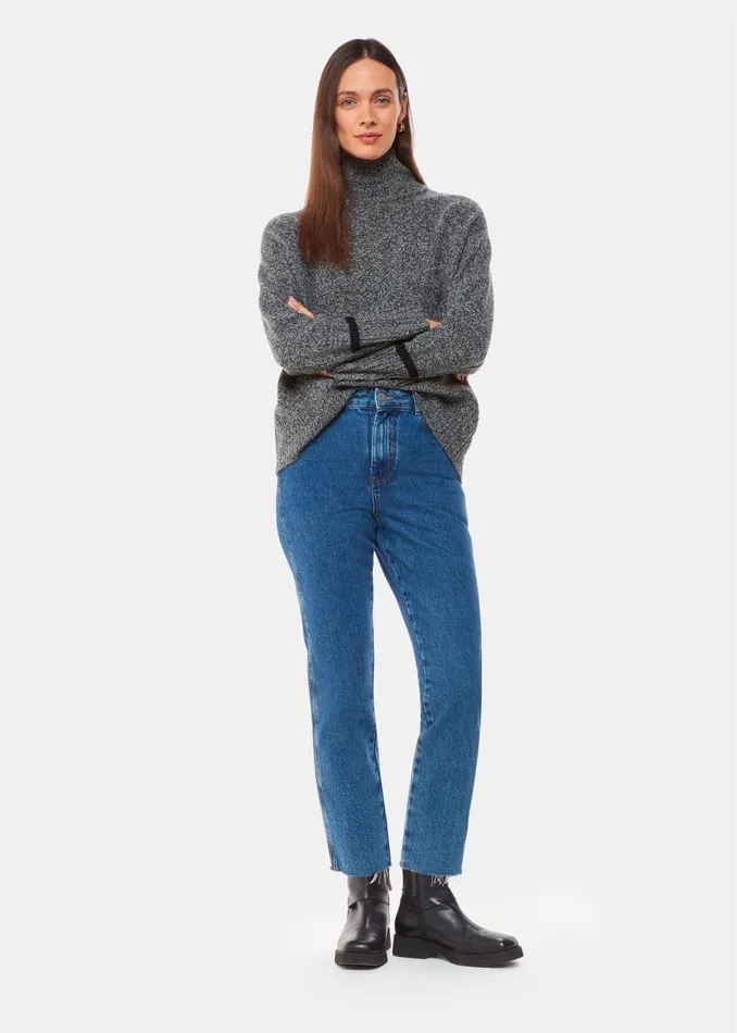 Women Jeans Whistles Denim Authentic Slim Frayed Jean