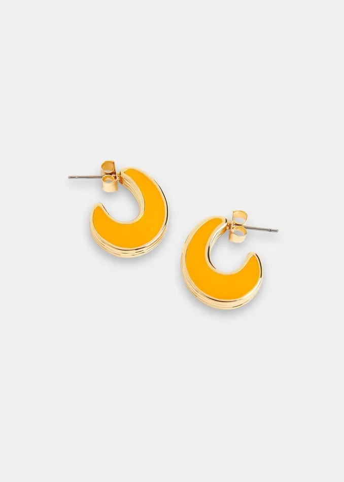 Women Jewellery Whistles Pink Double Enamel Earring