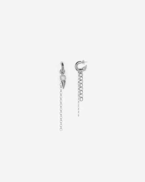 Women Jewelry The Kooples Set Of 2 Silver Earrings Silver