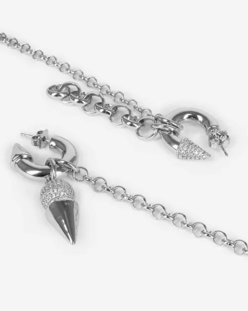 Women Jewelry The Kooples Set Of 2 Silver Earrings Silver
