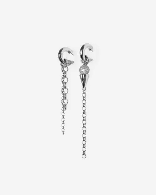 Women Jewelry The Kooples Set Of 2 Silver Earrings Silver