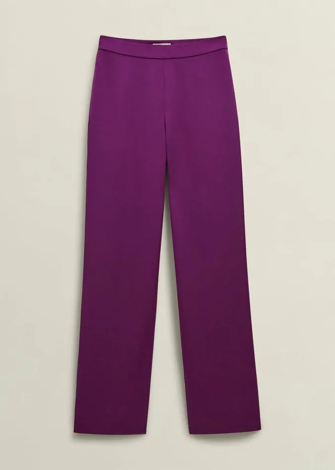 Women Judith Satin Trousers Vibrant Purple Hobbs Trousers