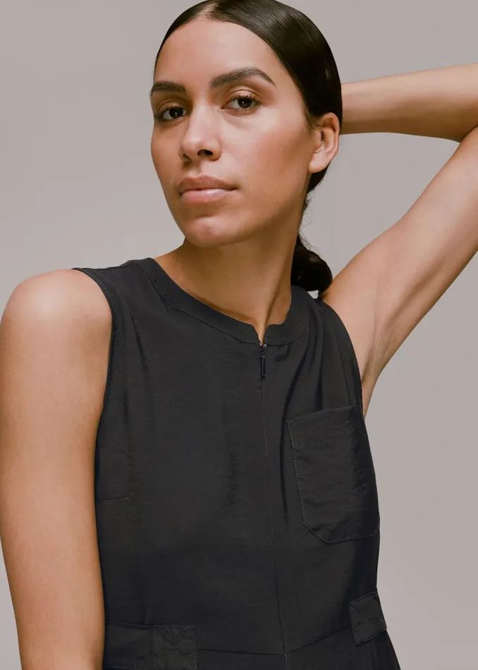 Women Jumpsuits Whistles Black Josie Zip Front Jumpsuit