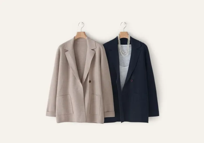Women Knitted Blazer Midnight Poetry Fashion Jackets and Coats