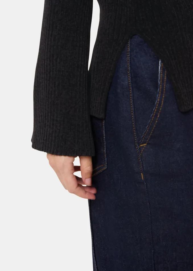 Women Knitwear and Cashmere Whistles Black Chenille V Neck Knit