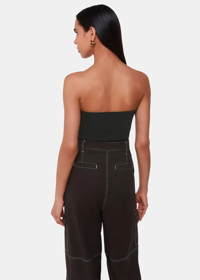 Women Knitwear and Cashmere Whistles Black Knitted Bandeau Top