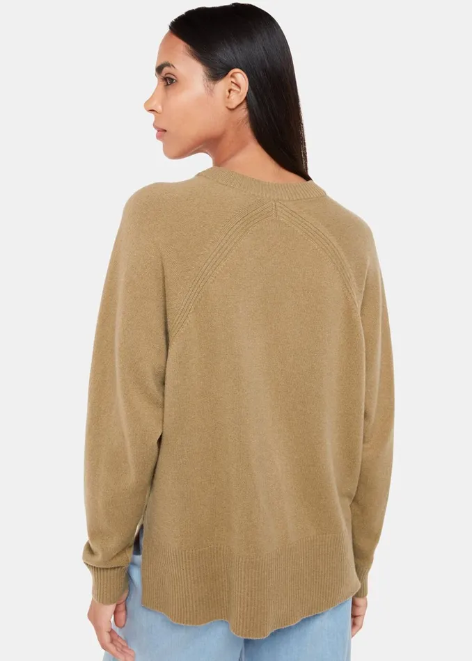 Women Knitwear and Cashmere Whistles Camel Ultimate Cashmere Crew Neck
