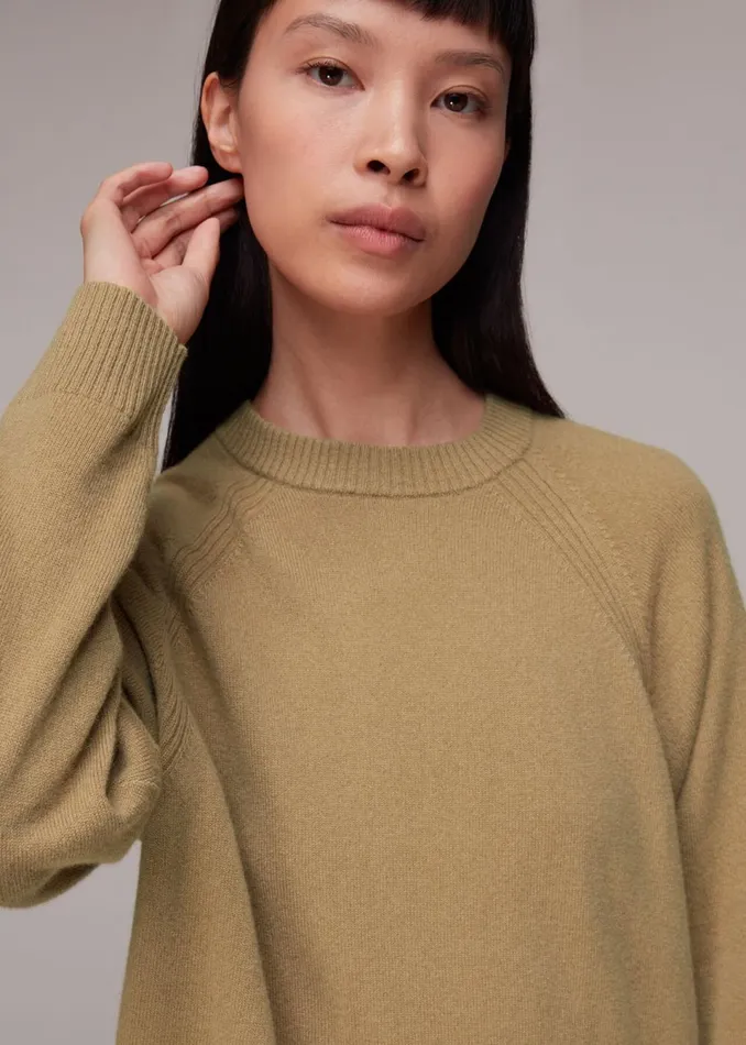 Women Knitwear and Cashmere Whistles Camel Ultimate Cashmere Crew Neck