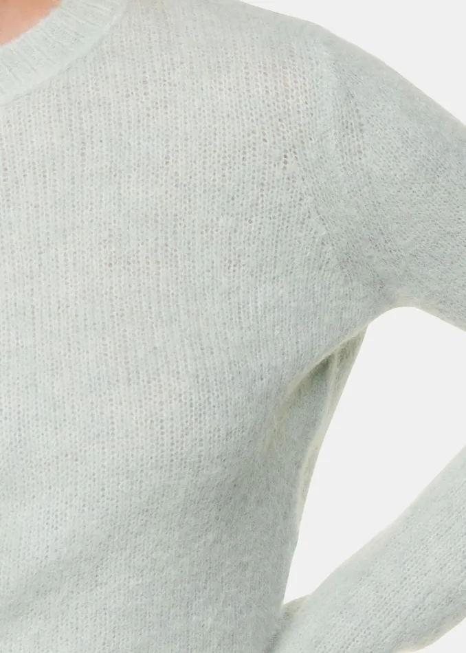 Women Knitwear and Cashmere Whistles Mint Alpaca Mix Fluffy Knit