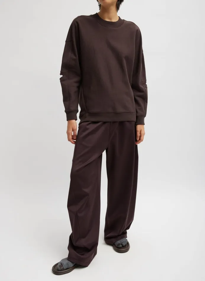 Women Knitwear and Sweatshirts Tibi Cocoon Crewneck Sweatshirt Brown