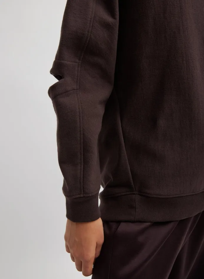 Women Knitwear and Sweatshirts Tibi Cocoon Crewneck Sweatshirt Brown