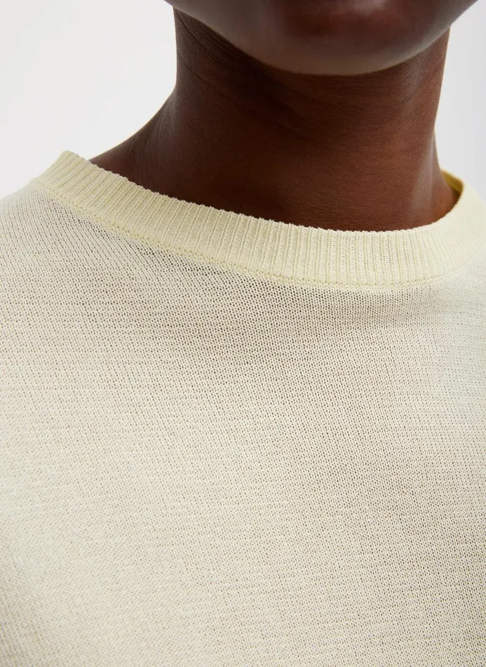 Women Knitwear and Sweatshirts Tibi Crispy Sweater Oversized Easy TShirt Butter