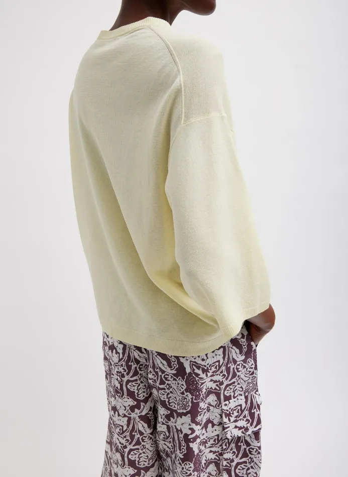 Women Knitwear and Sweatshirts Tibi Crispy Sweater Oversized Easy TShirt Butter