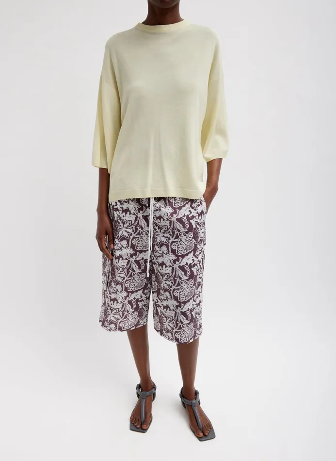 Women Knitwear and Sweatshirts Tibi Crispy Sweater Oversized Easy TShirt Butter