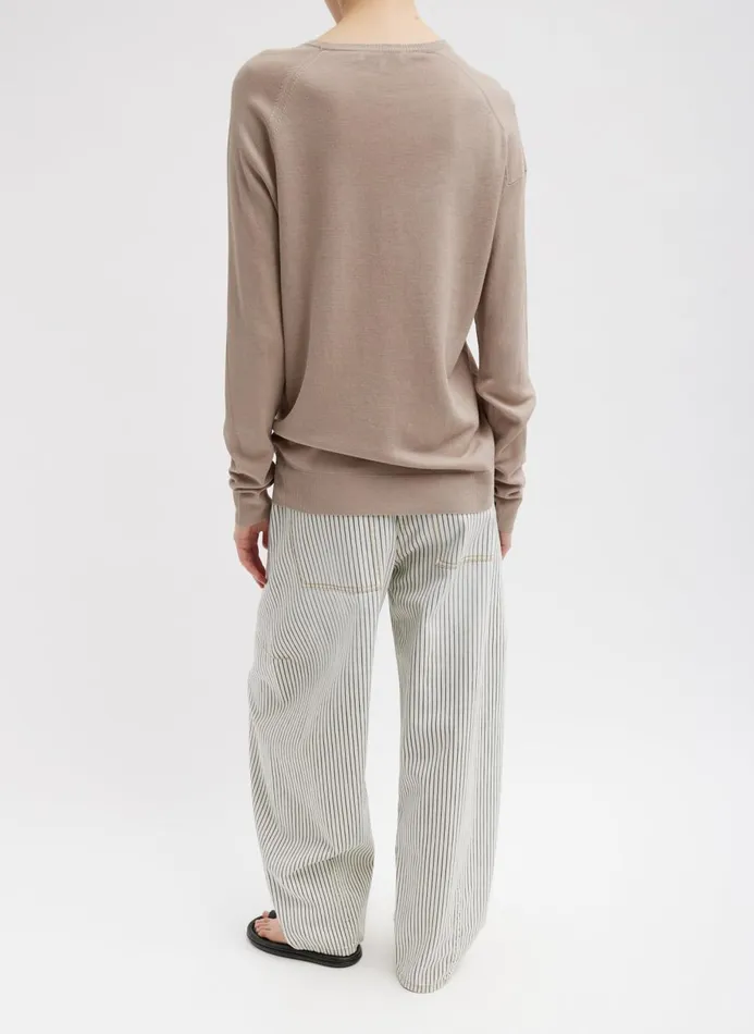 Women Knitwear and Sweatshirts Tibi Crispy Sweater Pullover Dark Stone