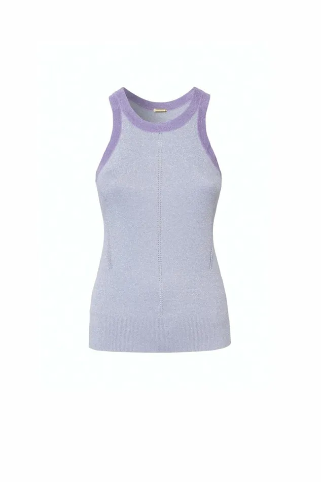 Women Knitwear DODO BAR OR DITA TOP Silver And Purple