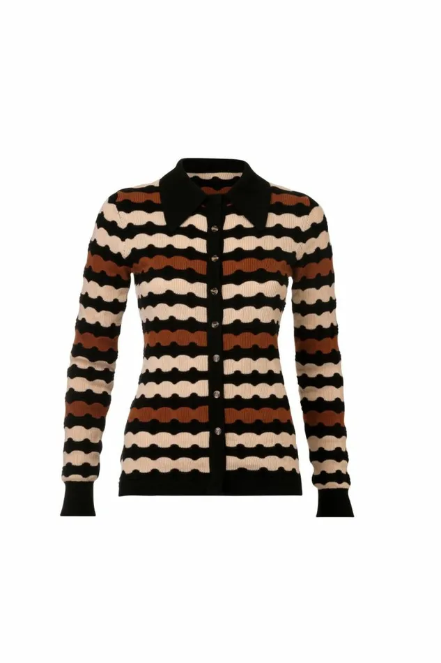 Women Knitwear DODO BAR OR Marvin Shirt Black Combo