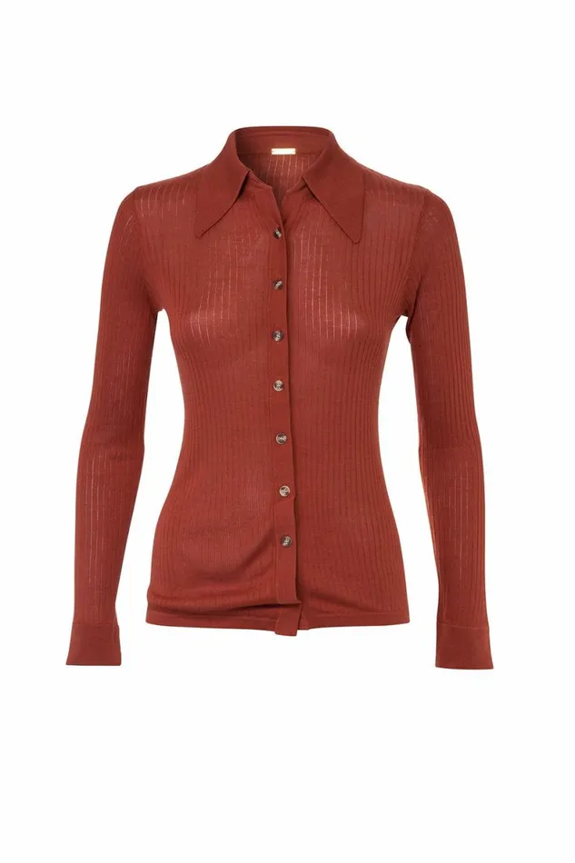 Women Knitwear DODO BAR OR Paya S Knit Shirt Rust