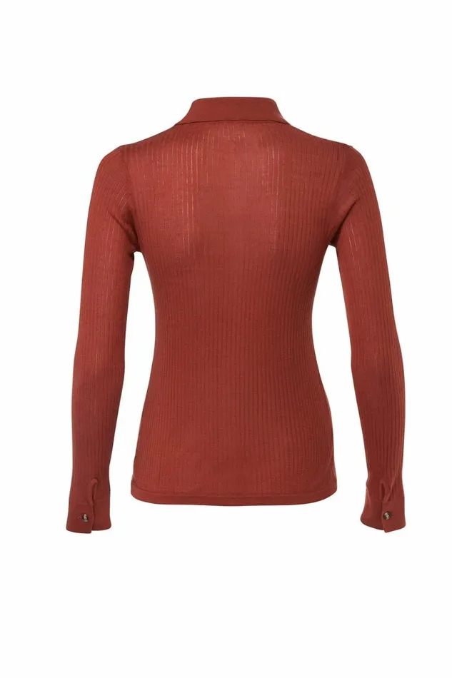 Women Knitwear DODO BAR OR Paya S Knit Shirt Rust