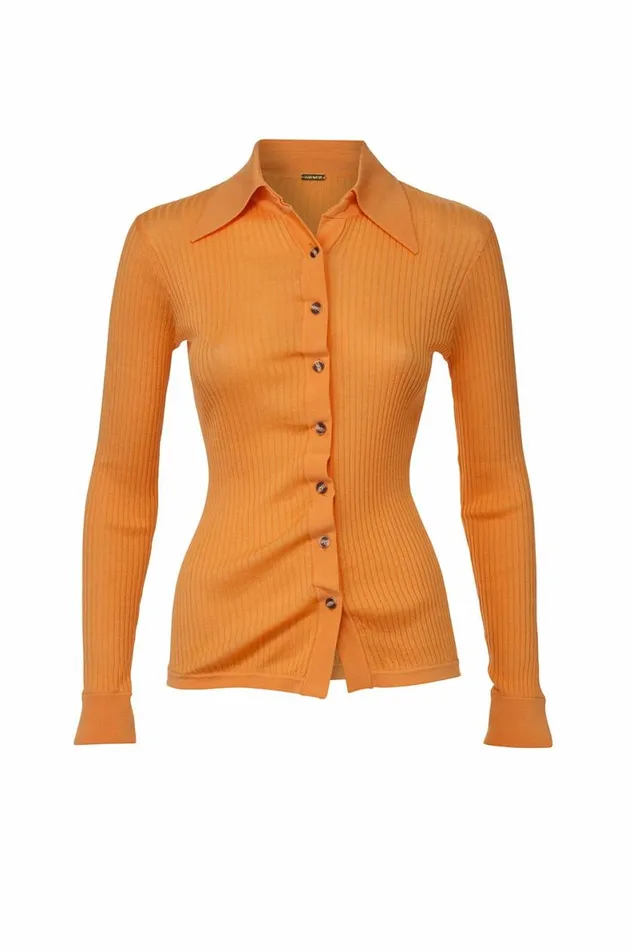 Women Knitwear DODO BAR OR Paya V Knit Shirt Orange