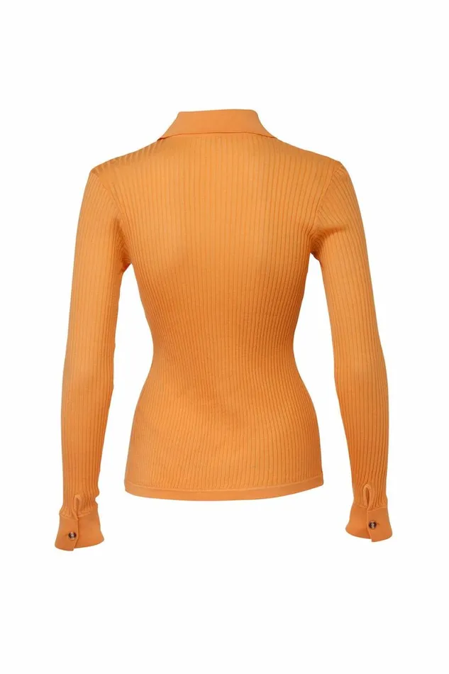 Women Knitwear DODO BAR OR Paya V Knit Shirt Orange