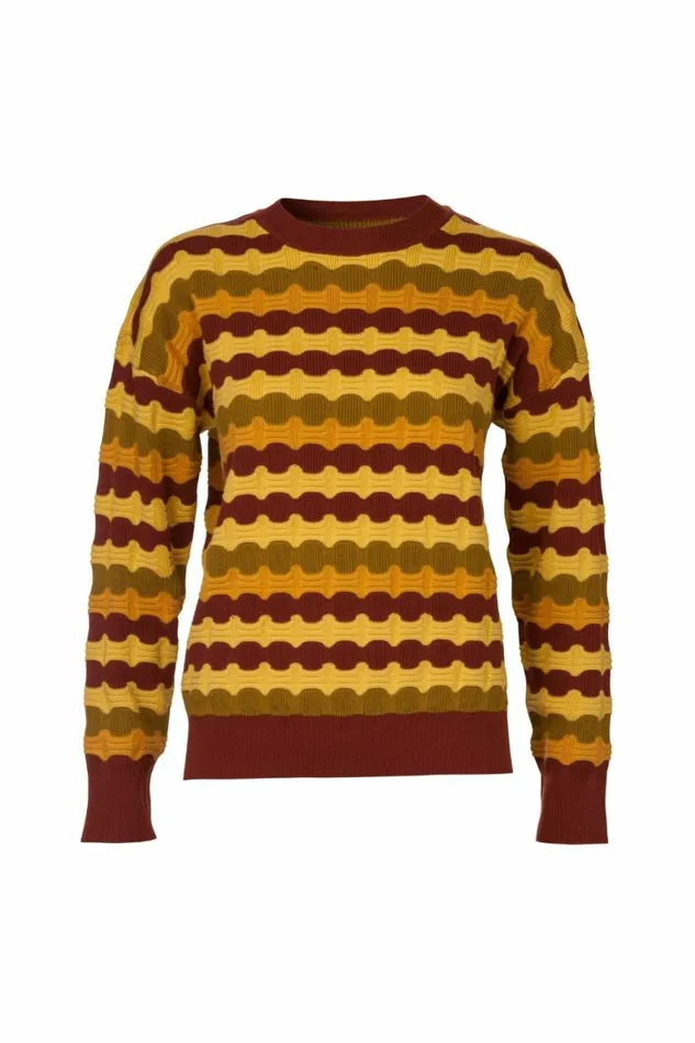 Women Knitwear DODO BAR OR Verona Sweater Bordo Combo
