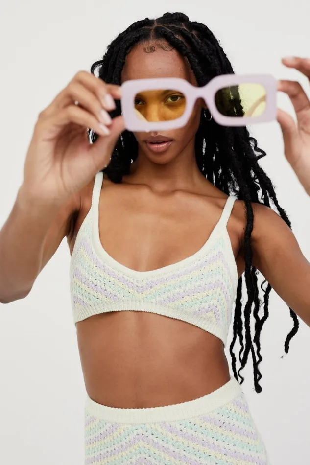 Women Knitwear For Love and Lemons Corinna Bralette Lavender