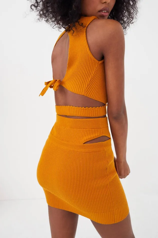 Women Knitwear For Love and Lemons Maggie Mini Skirt Orange Women Knitwear For Love and Lemons Maggie Mini Skirt Orange