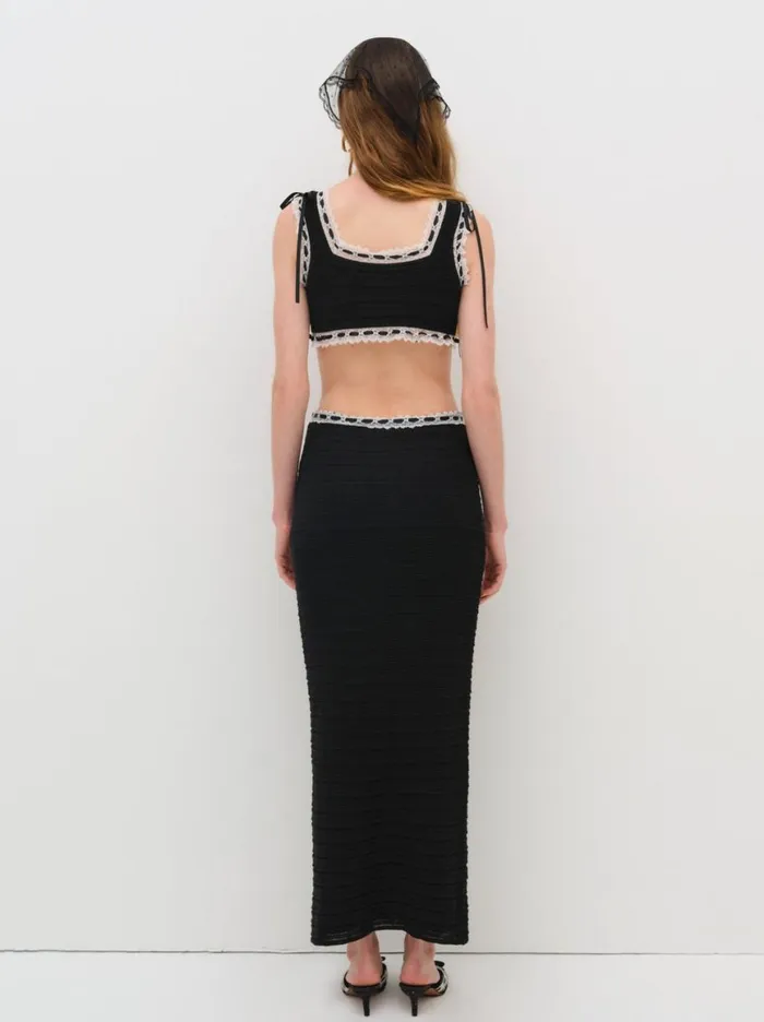 Women Knitwear For Love and Lemons Mayfair Maxi Skirt Black Women Knitwear For Love and Lemons Mayfair Maxi Skirt Black