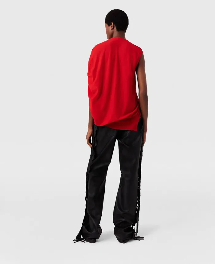 Women Knitwear Stella McCartney Asymmetric Draped Top Lipstick Red