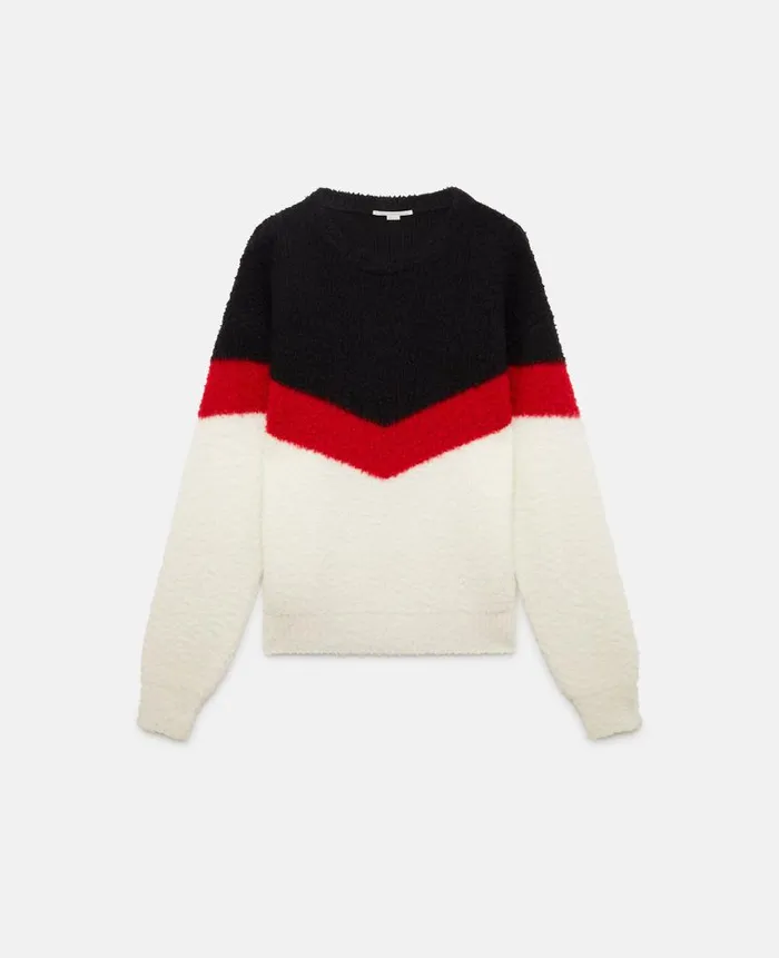 Women Knitwear Stella McCartney Chevron Stripe Cape Jumper Multicolour