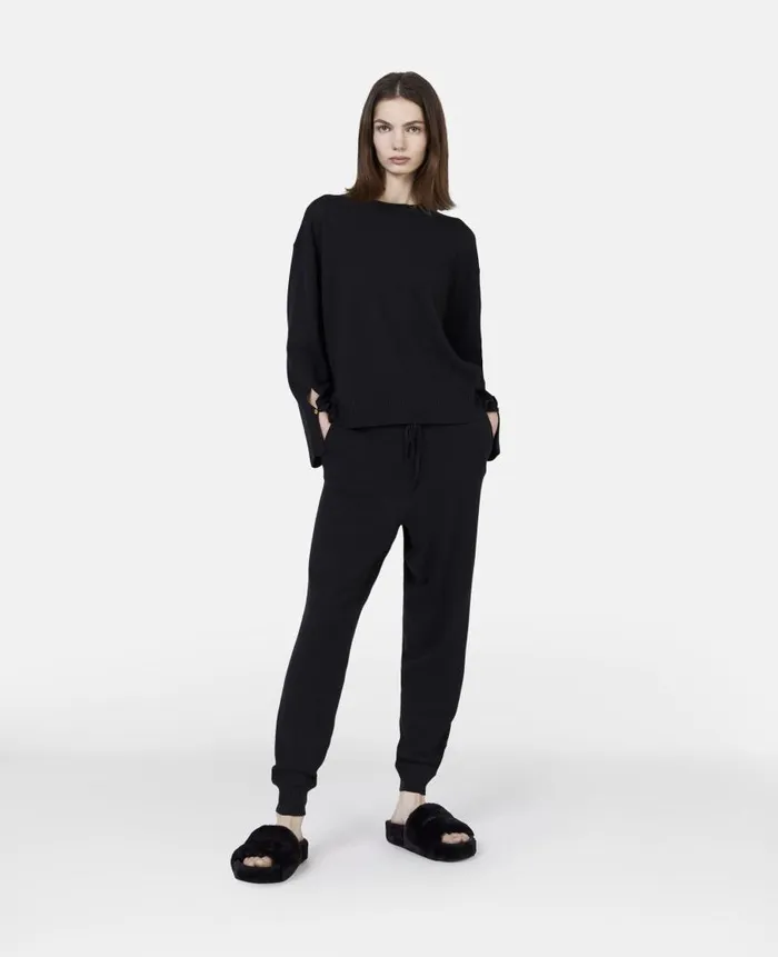 Women Knitwear Stella McCartney Stella Iconics Split Cuff Jumper Black