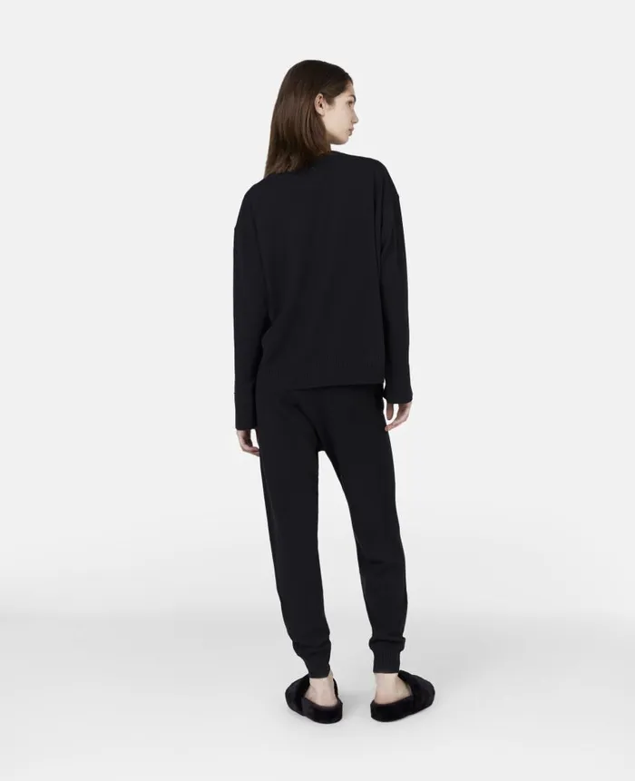 Women Knitwear Stella McCartney Stella Iconics Split Cuff Jumper Black