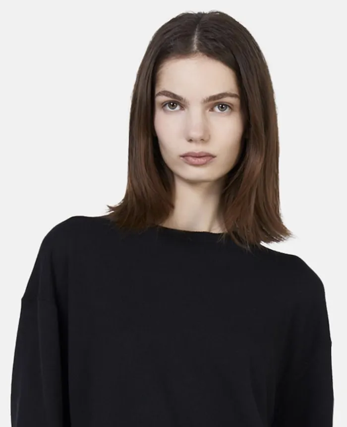 Women Knitwear Stella McCartney Stella Iconics Split Cuff Jumper Black