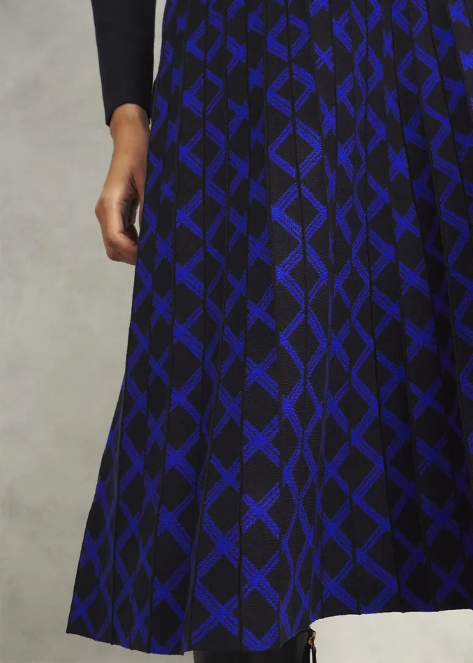 Women Larna Knitted Dress Black Blue Hobbs Dresses and Jumpsuits